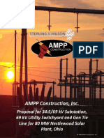AMPP Construction Proposal for the 34.5 to 69 kV Substation-69 kV Switchyard and Gen Tie Line for the 80 MW Nestlewood Solar Plant-Sterling and Wilson