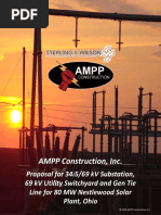 AMPP Construction Proposal for the 34.5 to 69 kV Substation-69 kV Switchyard and Gen Tie Line for the 80 MW Nestlewood Solar Plant-Sterling and Wilson