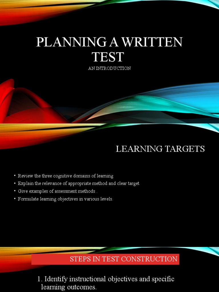 Effective Written Test Planning Guide | PDF | Career & Growth | Art