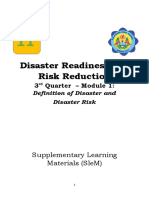 DRRR WK 1 Definition of Disaster and Disater Risks