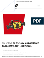 Eductor de Espuma Automático - LeaderMIX 200 - 1000 (Fija)