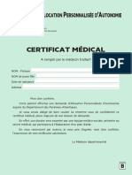 APA Certificat Médical B Juin 2017