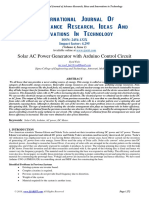 Solar AC Power Generator With Arduino Control Circuit: ISSN: 2454-132X Impact Factor: 4.295