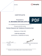 Certificate: Dr. Muhamad Bintang Afifi Nasa