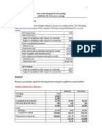 EXERCISE NO 3 (Process Costing)