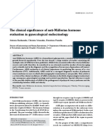 The Clinical Significance of Anti-M Llerian Hormone Evaluation in Gynecological Endocrinology