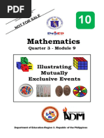 Math10 - q3 - Module 9 - Mutuallyexclusiveevents - v2