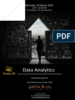 Data Analytics: Saturday, 19 March 2022