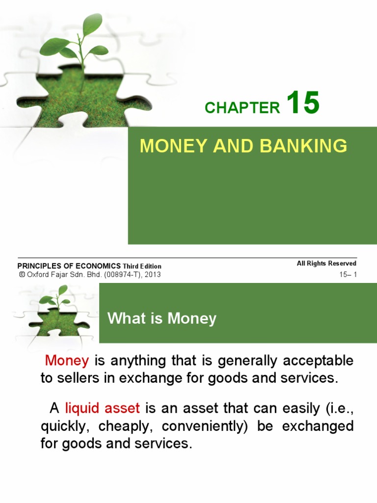 Money and Banking Principles of Economics PDF Money Money Supply