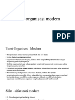 Teori Organisasi Modern