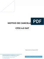 Cancelación Con Motivo de Cancelación V CFDI4.0