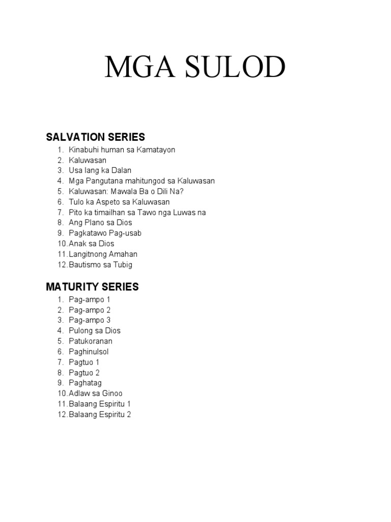 Pagsangkap Series | PDF