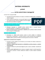 Material Informativ - Sistemul Privind Controlul Intern Managerial