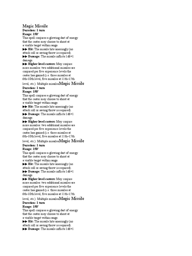 Magic Missile PDF