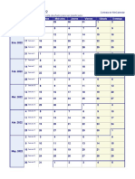 Calendario Semanal 2022 Lunes