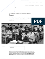 ¿Cómo Incentivar La Asistencia A Clases