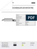 Driver para Foco Modular Led 50W 90º Ip66 150LM/W: Ficha Técnica