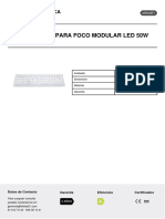 Optica 80X150º para Foco Modular Led 50W: Ficha Técnica