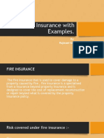 Topic:-Fire Insurance With Examples.: by Rajmani Giri