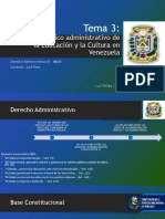 Tema 3. Regimen Juridico Administrativo de La Educacion y La Cultura en Venezuela