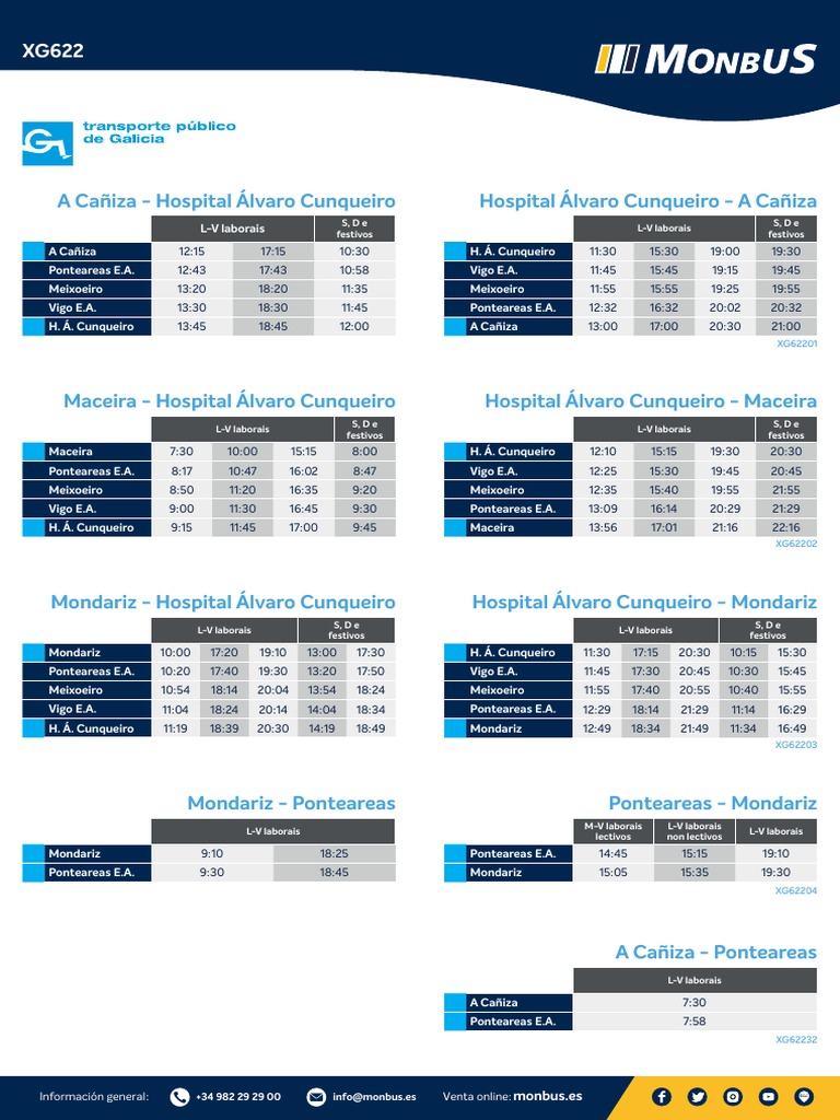Monbus Horarios 1 1 2 | PDF