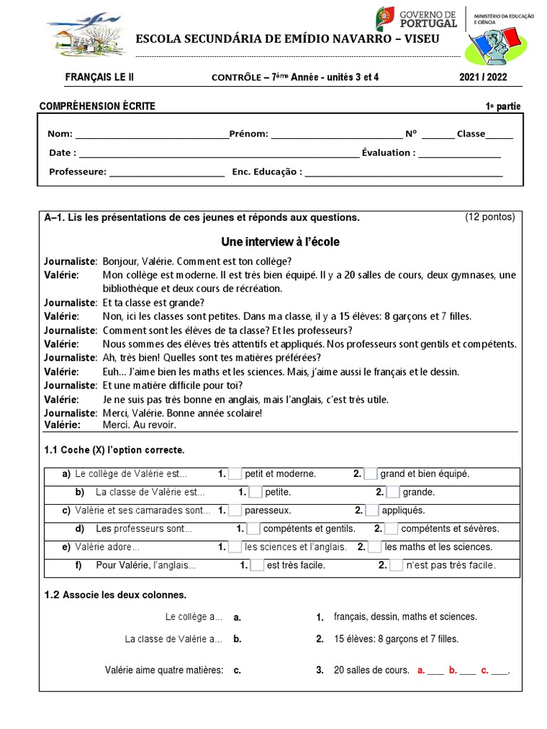 Teste 2 Ce + Pe - 3-4 | PDF