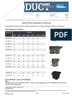 Gen3 Part Number Matrix: The Following Matrix Shows The Gen3 Assembly Part Numbers Available at Start of Production