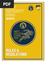 Amity Athletics League 2022 Rules & Regulations