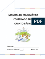 Matemática 5 Básico Anual 2022 (V22)