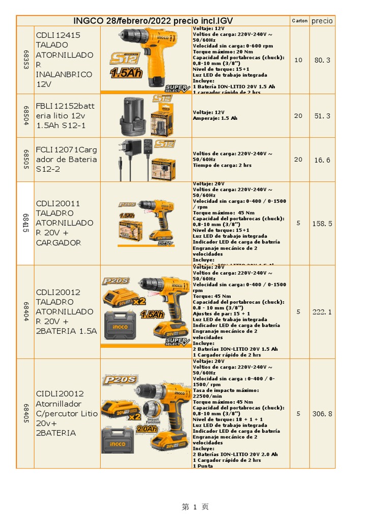 Mandril Taladro 3/8 - 24Unf 0,8-10Mm Ingco KC1001