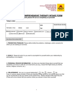 Client Comprehensive Therapy Intake Form: Today's Date