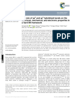 The Role of SP 2 and SP 3 Hybridized Bonds On The