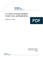 U.S.-Mexico Economic Relations: Trends, Issues, and Implications