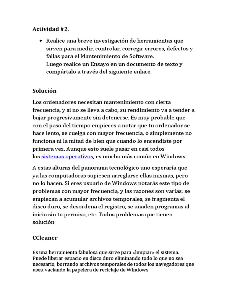 Actividad #2 | PDF | Software | Archivo de computadora