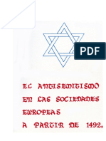El Antisemitismo en Las Sociedades Europeas A Partir de 1492