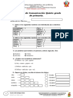 Evaluacion Quinto Grado - Ii - Comunicacion