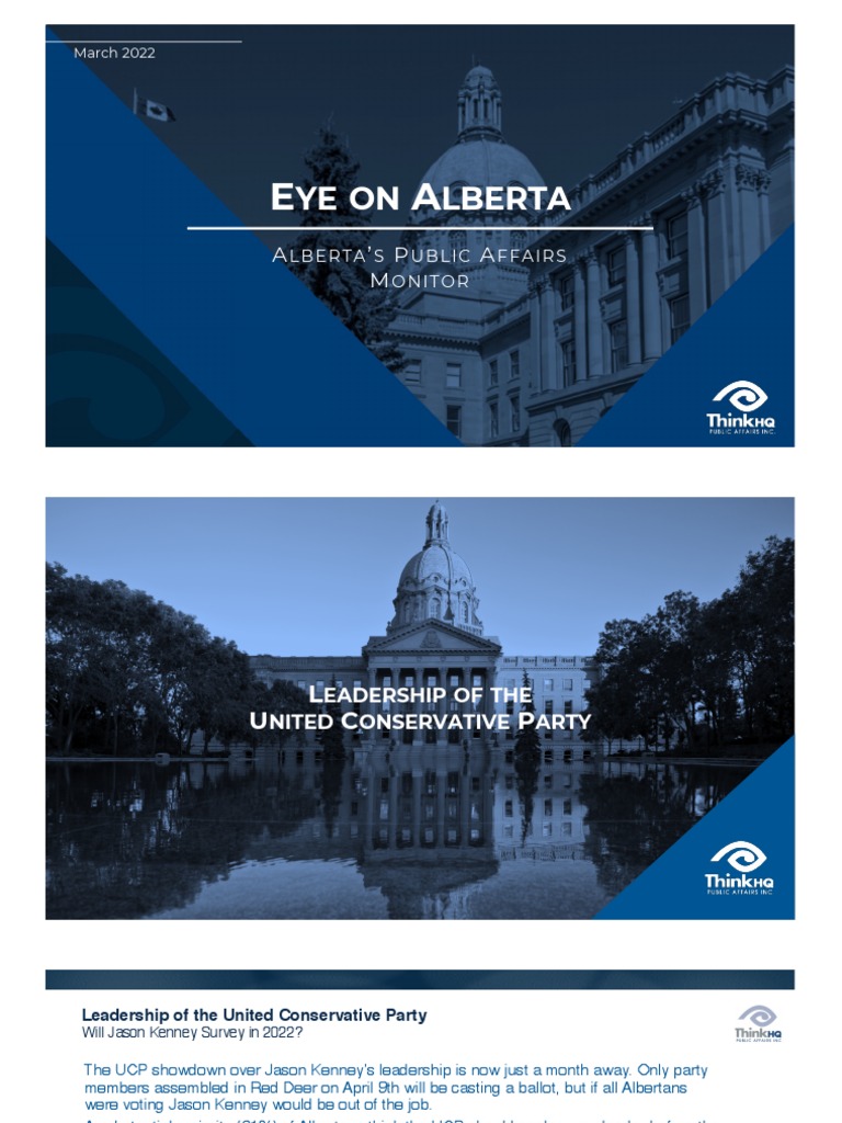 Eye On Alberta Alberta's Public Affairs Monitor March 2022 PDF