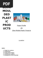 Blow Moulded Plastic Products Project Profile