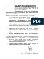 Declaración Jurada Cumplimiento Normativa Ambiental