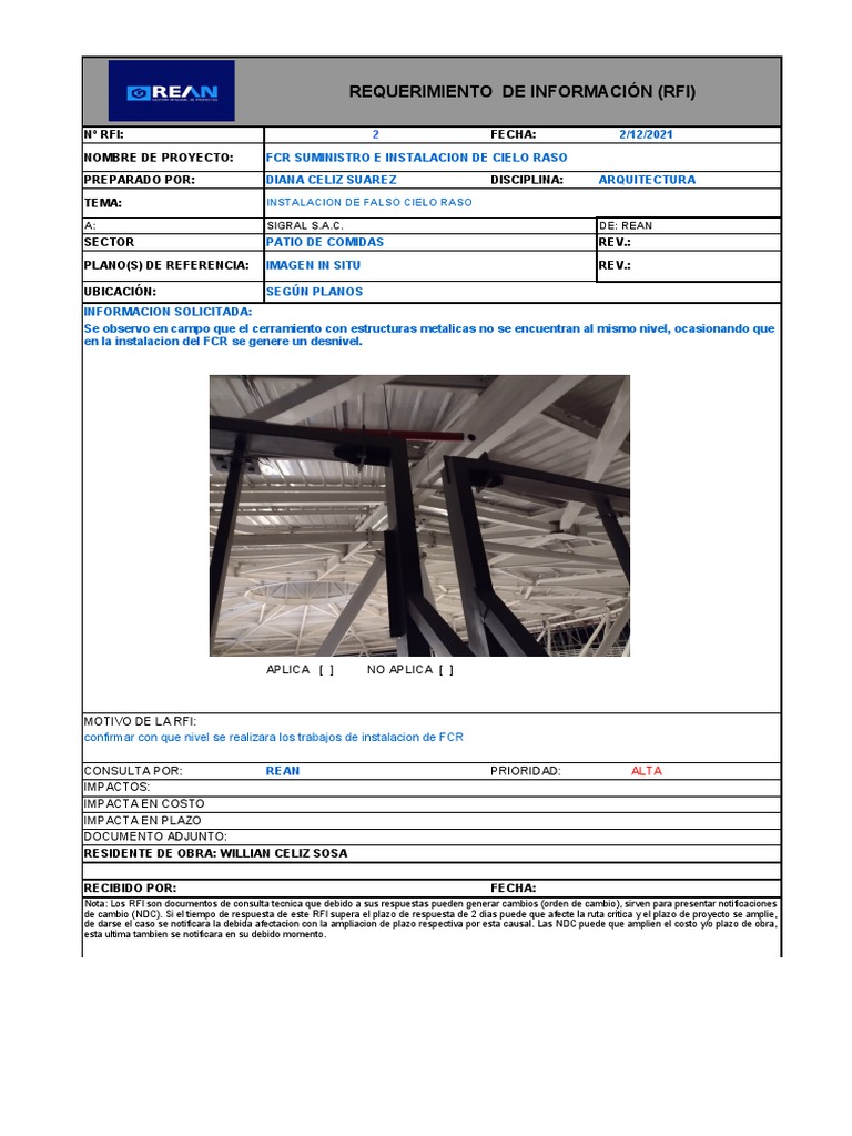 0.6 Formato de Rfi | PDF