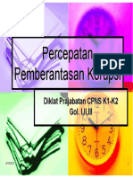 Percepatan Pemberantasan Korupsi k1 k2