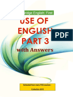 Cambridge English First - Use of English. Part 3 - With Answers