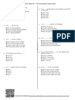 460 Questions Test A1 A2 Grammar Exercises