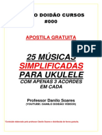 Apostila 25 Músicas Com 3 Acordes - (Ukulele) Danilo Doidão Cursos