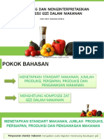 Menghitung Dan Menginterpretasikan Komposisi Gizi Dalam Makanan