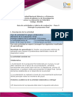 Guía de Actividades y Rúbrica de Evaluación - Paso 5 - Entregar La Propuesta Final