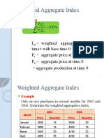 Weighted Aggregate Index: Formula