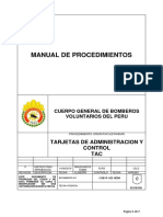 Manual de Procedimientos: Tarjetas de Administracion Y Control TAC