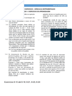 1 Lista de Exercícios - Análise Instrumental - Ciência Da Instrumentação