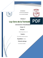 Practica 2 - Ley Cero de La Termodinamica. Clara Andrea Pichardo Mendoza - Termodinamica